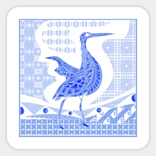 blue the mexican garza agami in ecopop talavera pattern wallpaper in porcelain Sticker